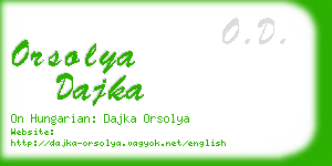 orsolya dajka business card